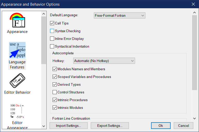 dialogs simply fortran