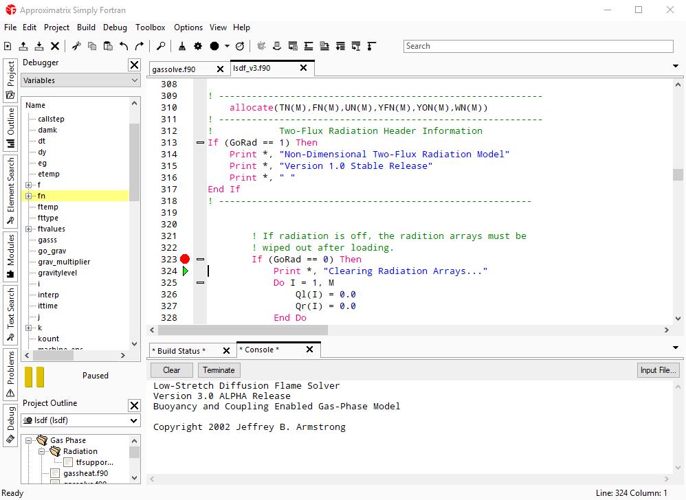 simply fortran no source detected