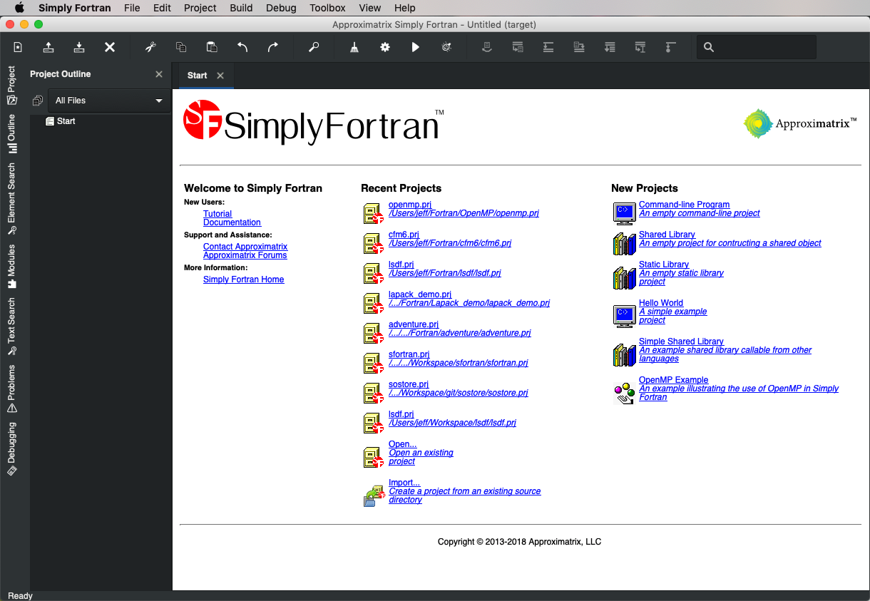 approximatrix simply fortran module