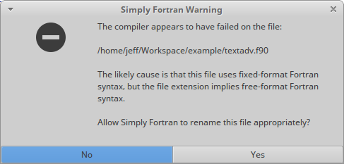 Fixed-Format Warning