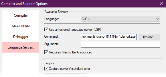 Language Server Compatibility