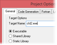 project options simply fortran