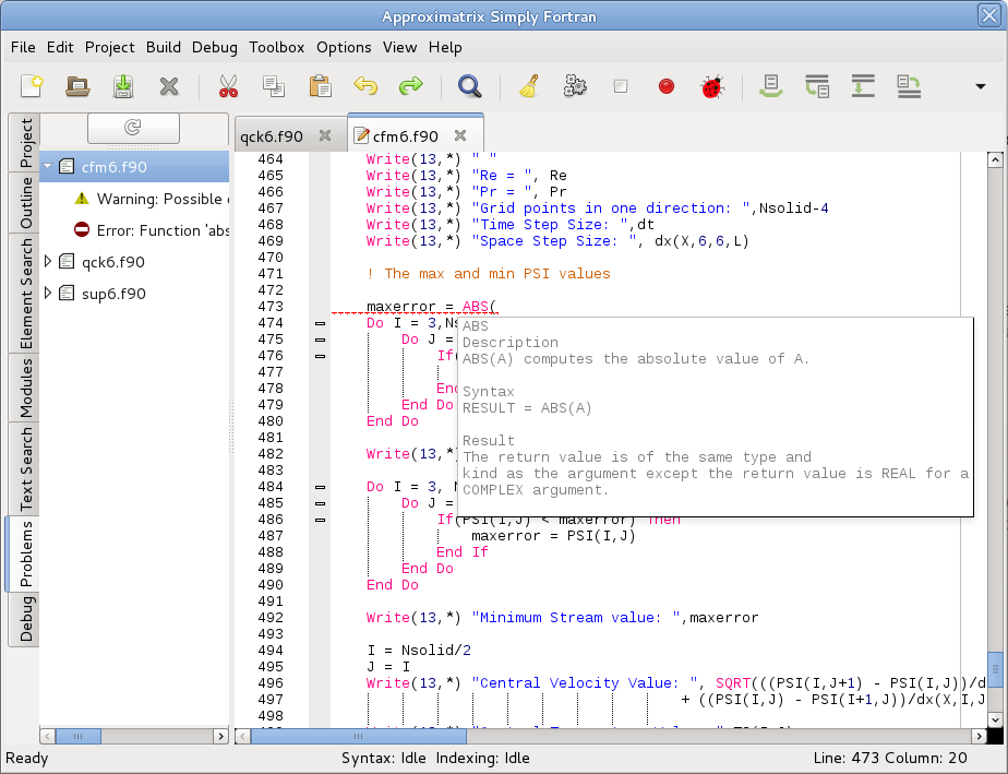 simply fortran write to console
