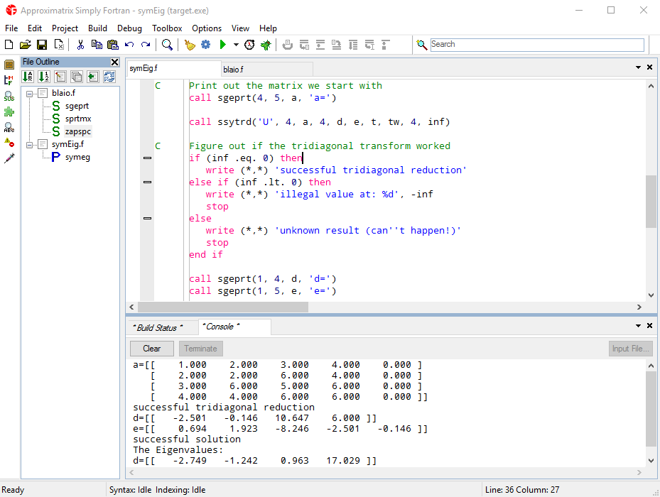 open start tap in simply fortran