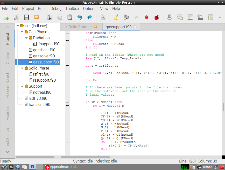 simply fortran autocomplete functions